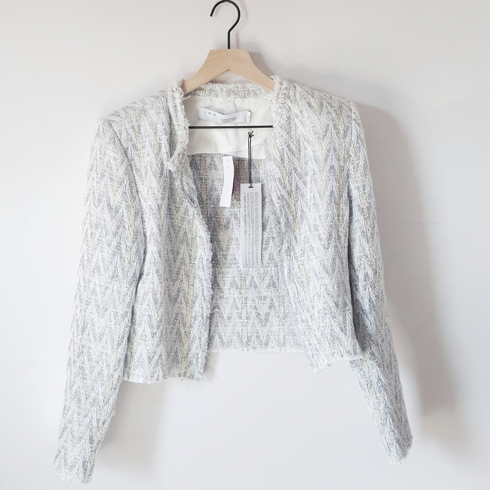 IRO Makilo Chevron Tweed Jacket - Picture 2 of 6